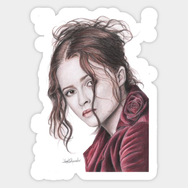 Helena Bonham Carter English Rose Sticker by incloudines